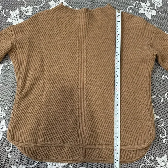 Aritzia Babaton Chalmers Wool Linen Mock
Neck Sweater Brown Sz Small - Picture 7 of 8